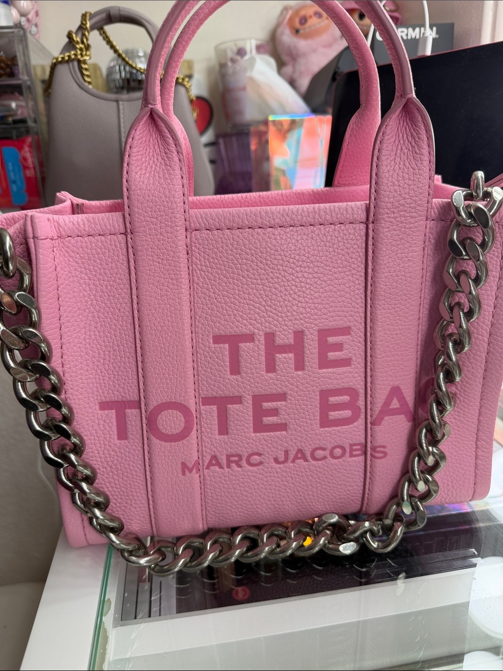 Marc Jacobs Small Tote Bag in Fluro Candy Pink
